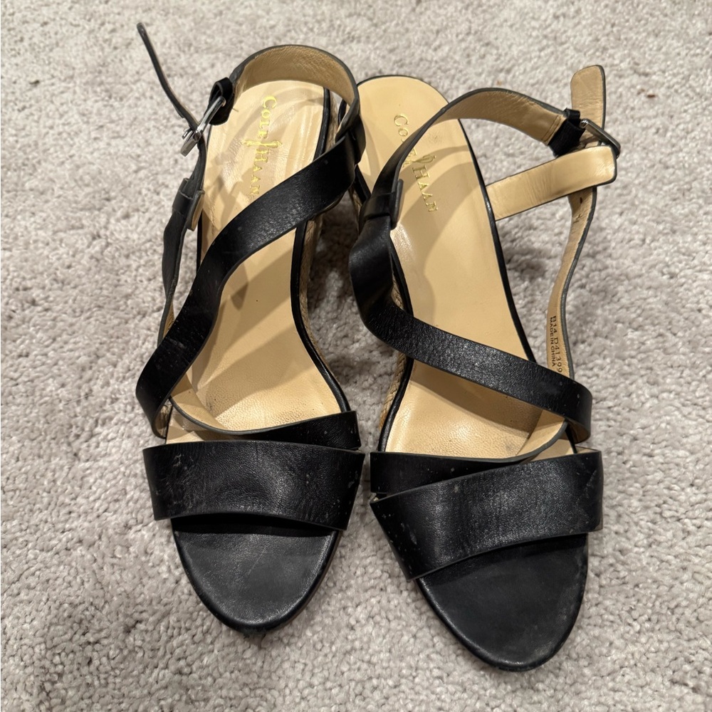 Cole Haan Women's Black Leather Sandals